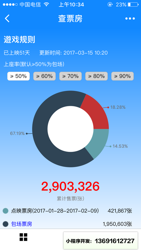 查票房小程序截图