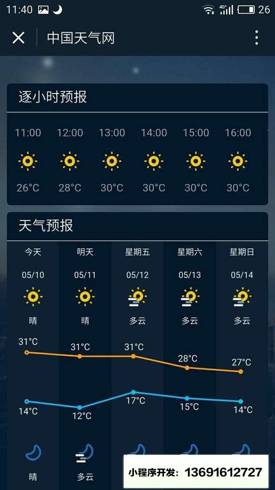 中国天气网e版小程序截图